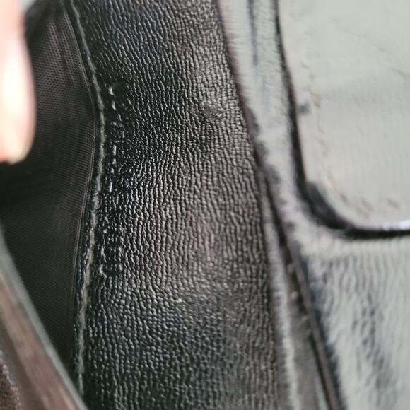 GUCCI Card Bill Coin Wallet Leather Men's Bifold Black G Logo Vintage Fair - Picture 5 of 15